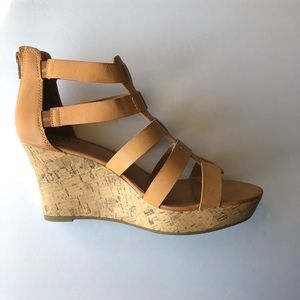 Tan Wedge Sandals